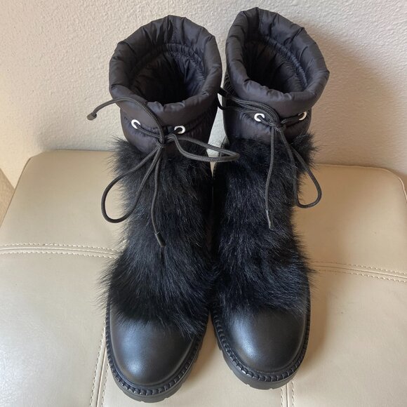 AMAZING~Jimmy Choo winter boots, real shearling, calf leather SZ 37.5 - Picture 1 of 3